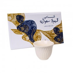 فناجيل قهوة سعودية بورسلان – طقم 6 حبات