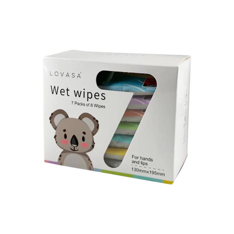 لوفازا مناديل مبللة ناعمة 7 عبوات × 8 مناديل