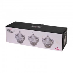 طقم تمرية زجاج صغيرة 3 حبات