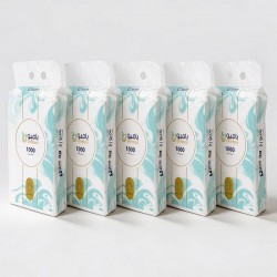 كرتون بامبو مناديل ناعمة 5x1000 منديل مفرد