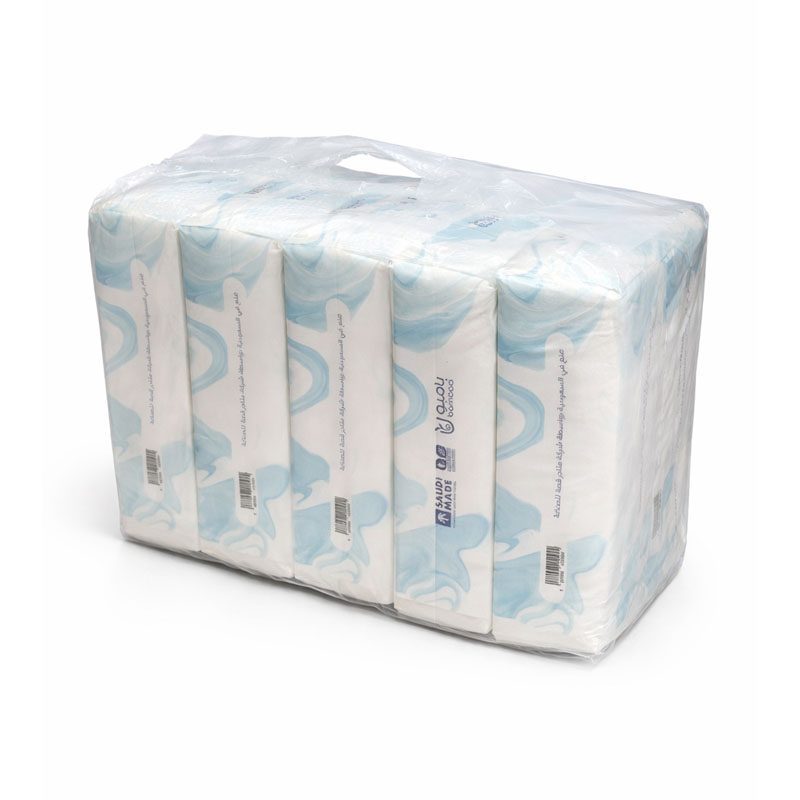 كرتون بامبو مناديل تعليق ناعمة 5x1000 منديل مفرد