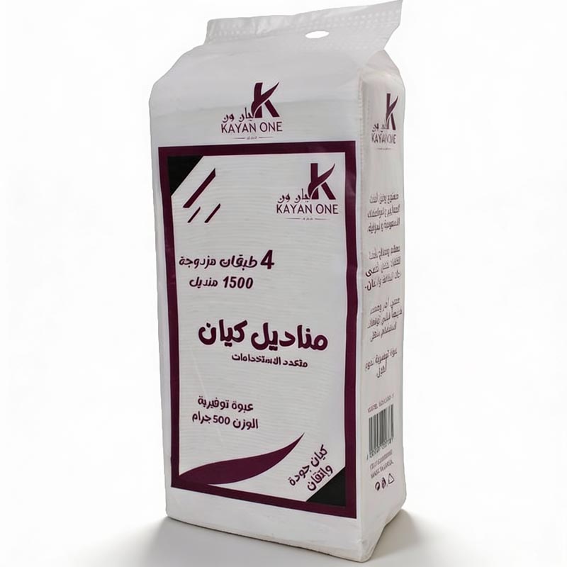 كيان مناديل 1500 منديل – 4 طبقات مزدوجة