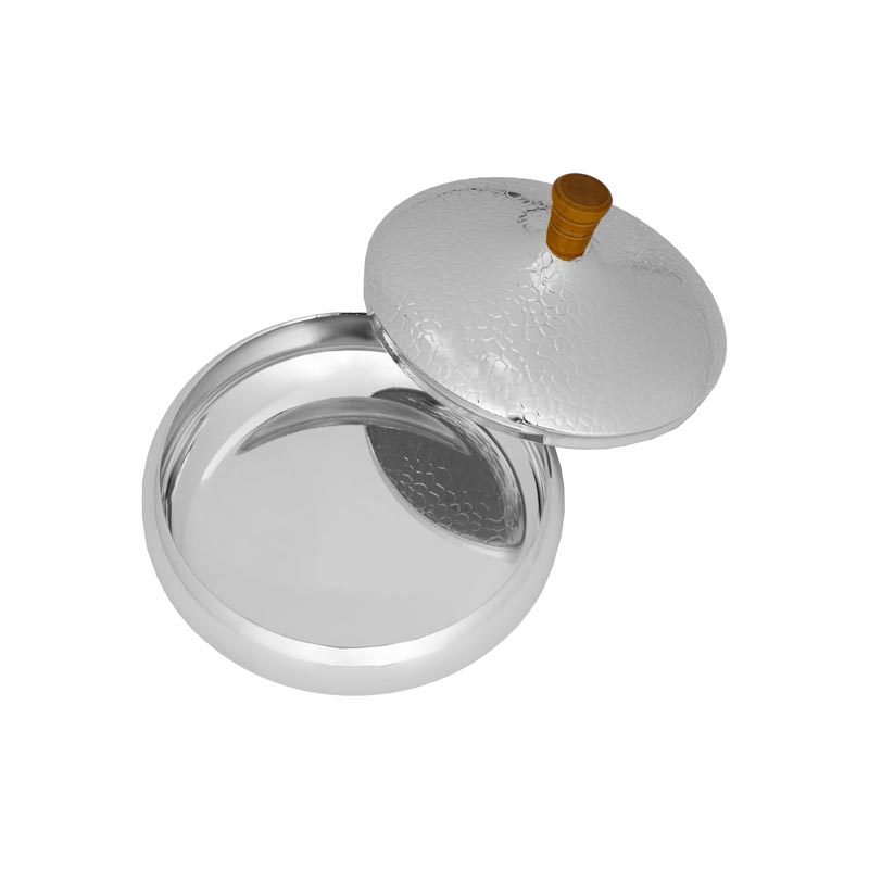 ماريان تمرية كروم فضي بمقبض خشبي 10 سم