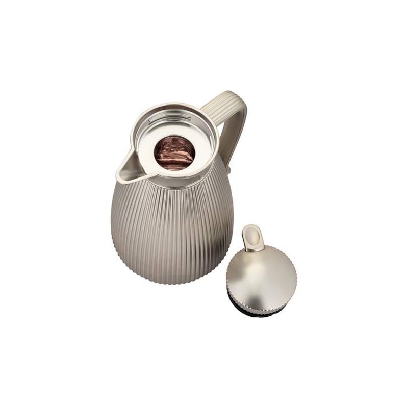 علا طقم ترامس قهوة كروم مطفي 0.7 لتر + 1 لتر