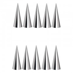 اقماع مخروطية للمعجنات ستانلس ستيل – 10 حبات