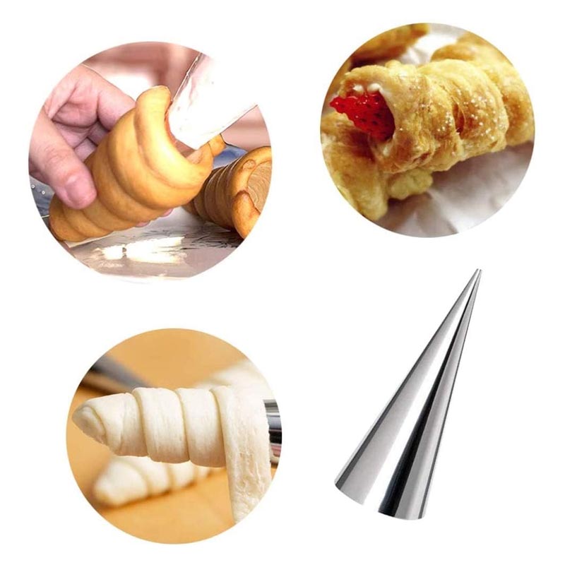 اقماع مخروطية للمعجنات ستانلس ستيل – 10 حبات