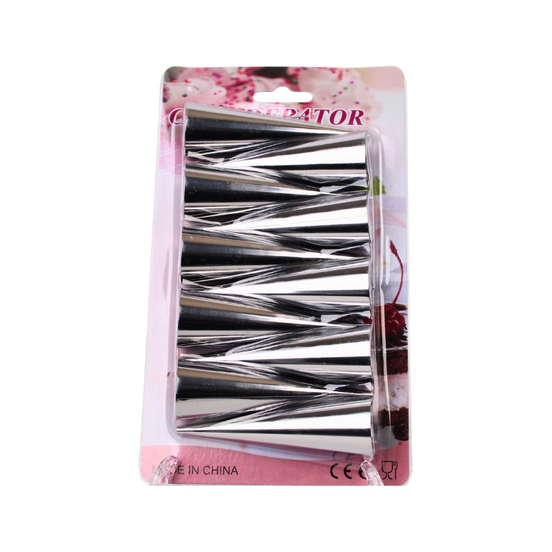 اقماع مخروطية للمعجنات ستانلس ستيل – 10 حبات