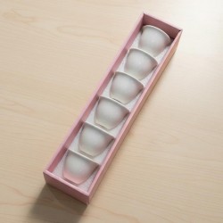 طقم فناجيل قهوة سادة 6 حبات