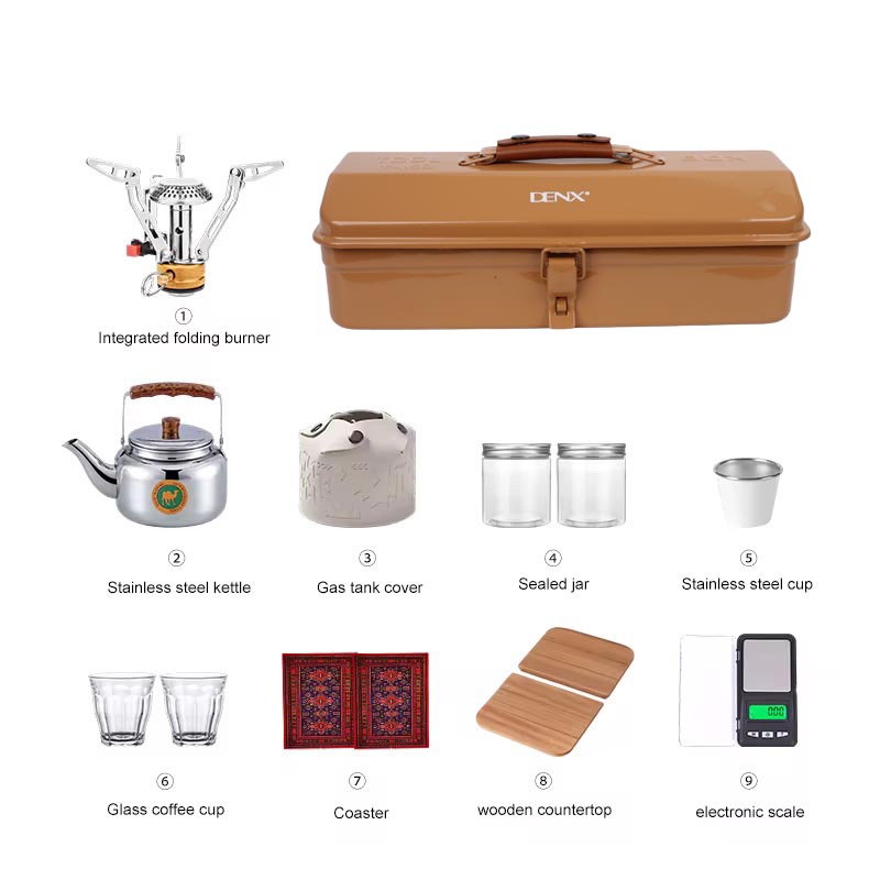 صندوق طقم عزبة شاي متكامل – 36×15×11 سم