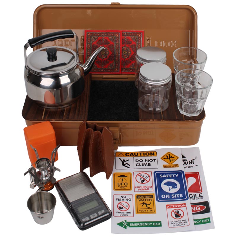 صندوق طقم عزبة شاي متكامل – 36×15×11 سم