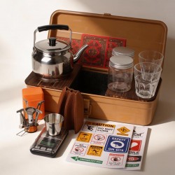 صندوق طقم عزبة شاي متكامل – 36×15×11 سم