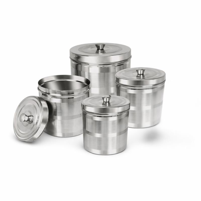 طقم علب استيل 4 حبات