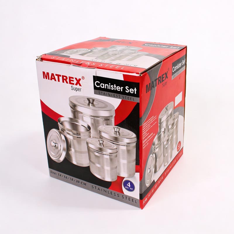 طقم علب استيل 4 حبات