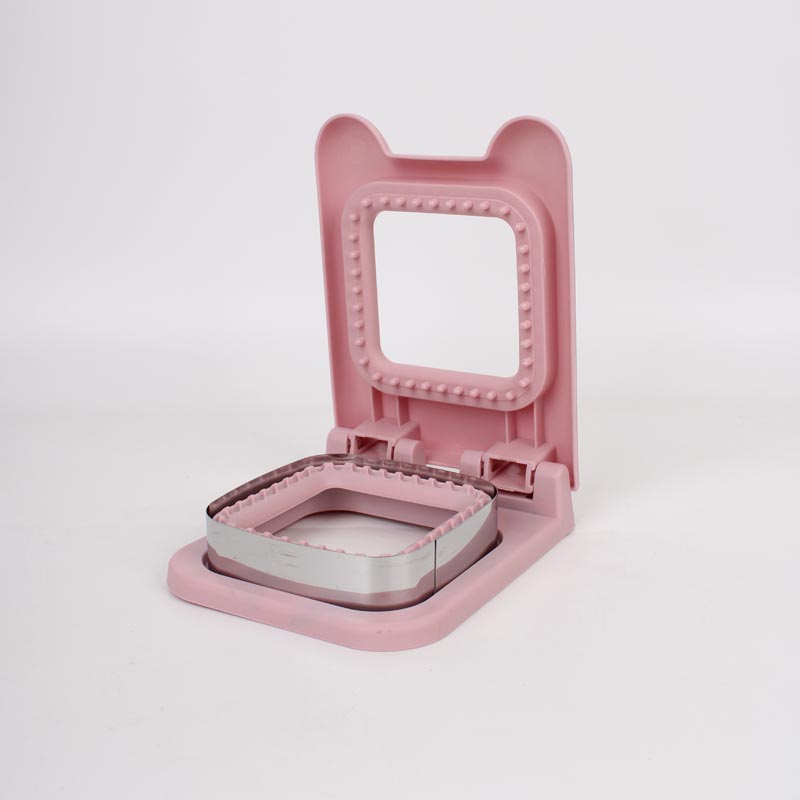 قطاعة توست يدوية مربع مع قالب استيل