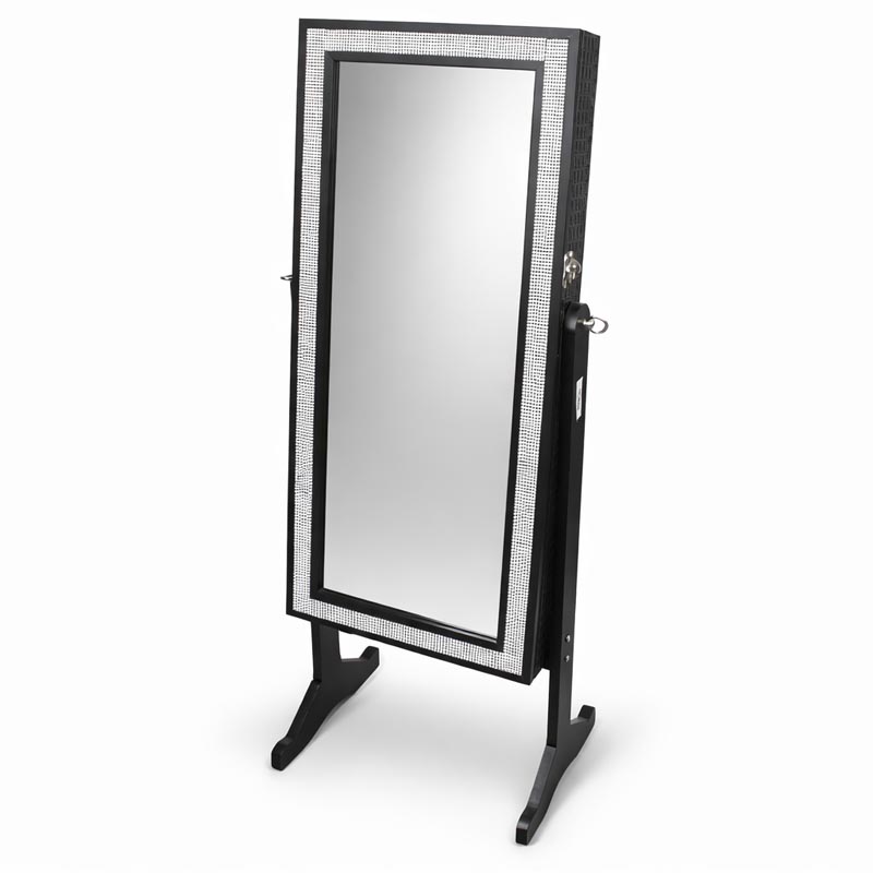 خزانة تنظيم مجوهرات مع مرايا