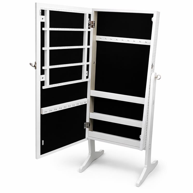 خزانة تنظيم مجوهرات مع مرايا