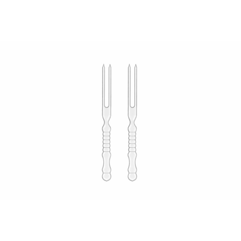 شوكة حلا شفاف لتقديم الحلويات والمعجنات – حزمة 100 حبة – مقاس 9 × 1 سم