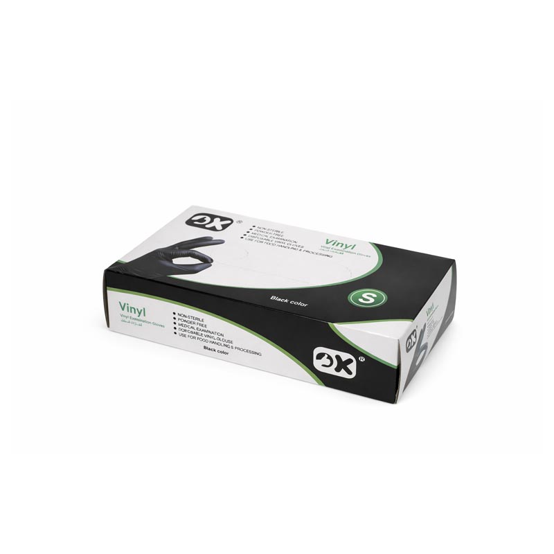 اوكي قفازات فينيل اسود مقاس S – عبوة 70 حبة