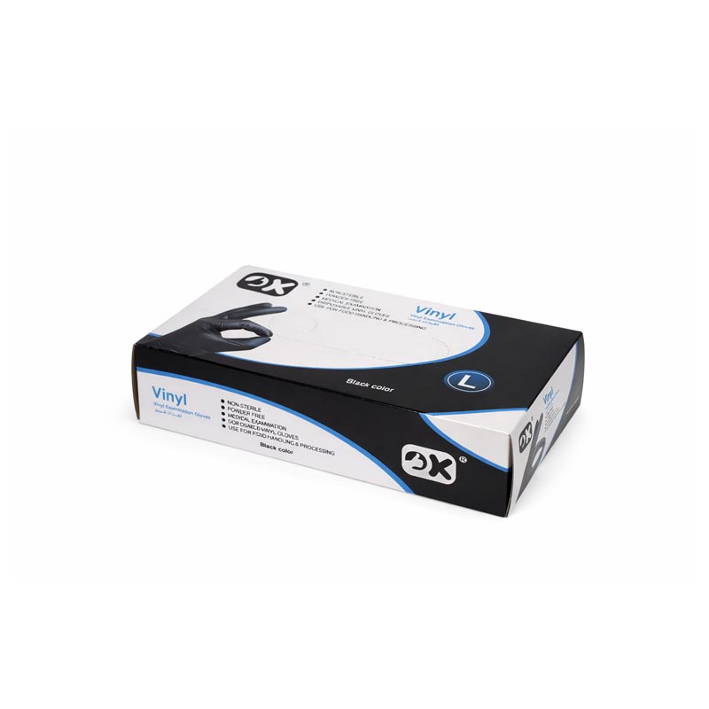 اوكي قفازات فينيل اسود مقاس L – عبوة 70 حبة