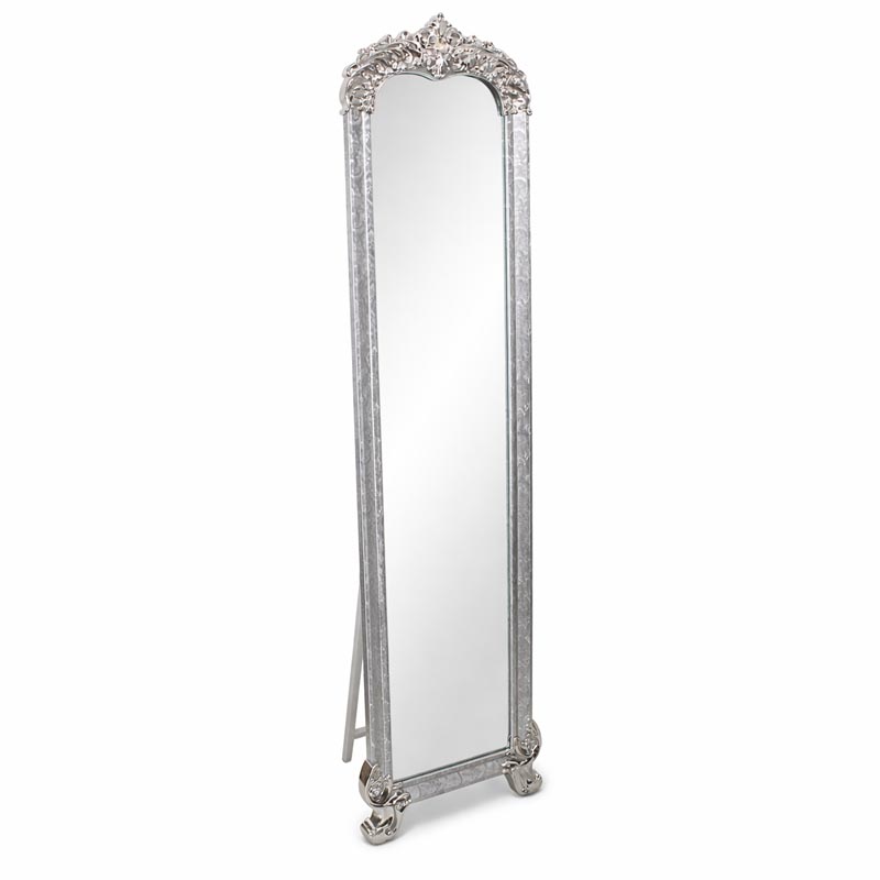 مراية فضي ارضية للتزيين والاستخدام اليومي – مقاس 168 × 46 سم