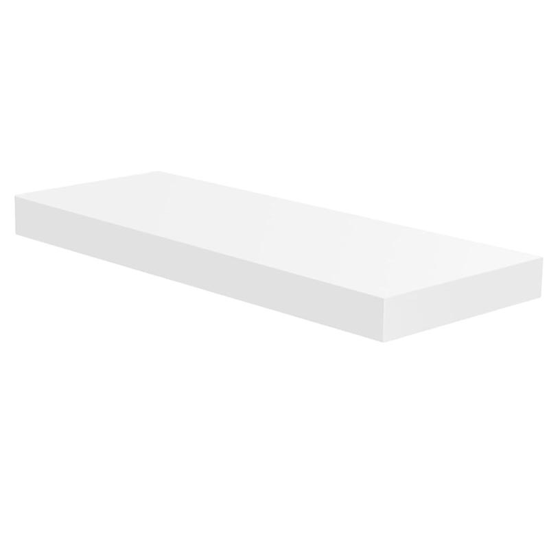 رف حائط لون ابيض | طول 110 سم – عمق 23.5 سم – سمك 3.8 سم