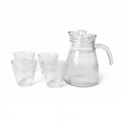 ابريق زجاج مع اكواب