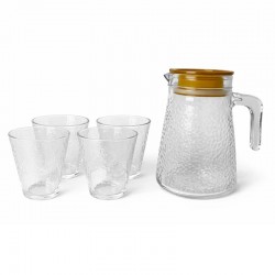 ابريق زجاج مع اكواب