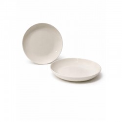 صحن سيراميك ابيض 8 انش – طقم 2 حبة