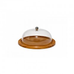 Wooden Serving Tray with Acrylic Cover 22 cm