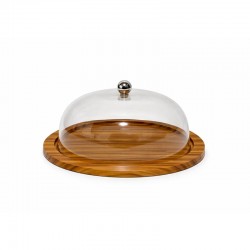 Wooden Serving Tray with Acrylic Cover 27 cm