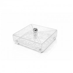 Square Acrylic Divided Nuts Box with Lid 20*20 cm
