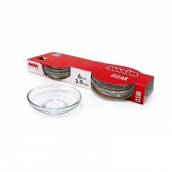 كوستر زجاج 10 سم طقم 6 حبات