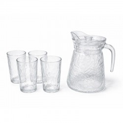 طقم ابريق زجاج مع 4 اكواب – Green Apple