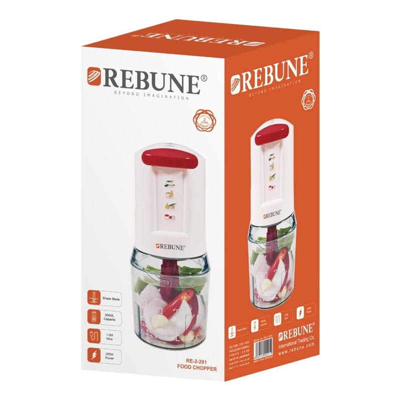 ريبون فرامة خضار كهربائية بسعة 500 مل وقدرة 250 واط مع ضمان سنتين