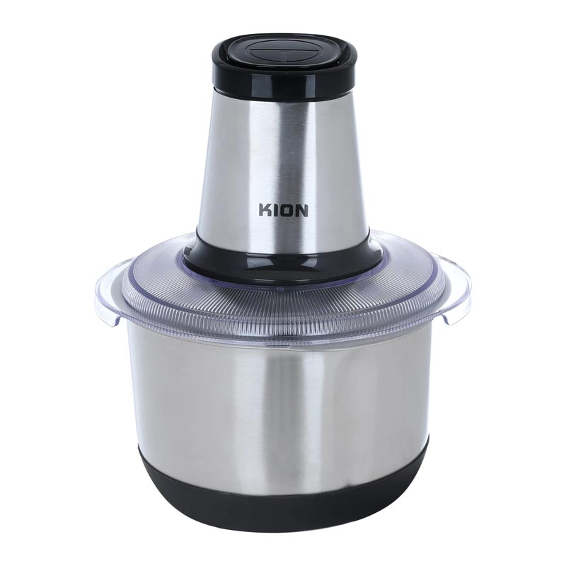 كيون مفرمة طعام كهربائية بوعاء ستانلس ستيل سعة 2 لتر مع 4 شفرات وبقوة 500 واط