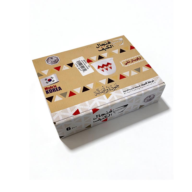 فنجال الكيف من السيف طقم فناجيل قهوة اركوبال نقي عدد 6 حبة مقاس M صناعة كورية