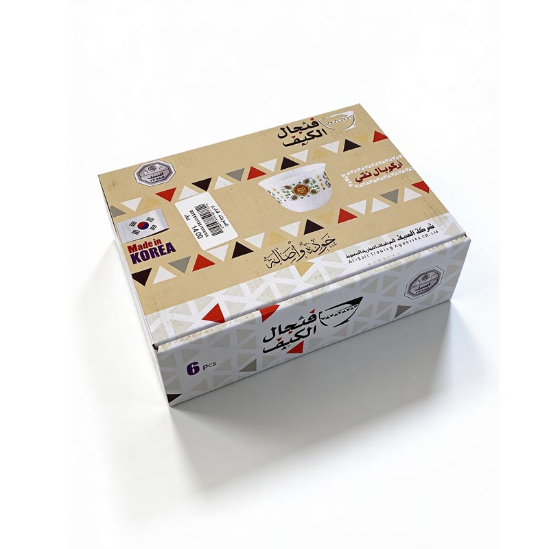 فنجال الكيف من السيف طقم فناجيل قهوة اركوبال نقي عدد 6 حبة مقاس XL صناعة كورية