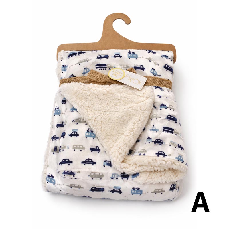 Lila & Jack بطانية اطفال ناعمة لحديثي الولادة والاطفال مصنوعة من 100٪ بوليستر بمقاس 75 × 100 سم