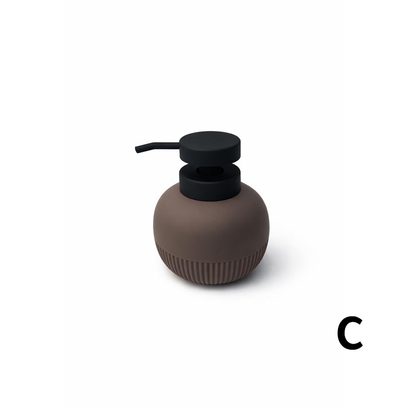 موزع صابون يدوي بتصميم انيق ولون محايد للاستخدام اليومي