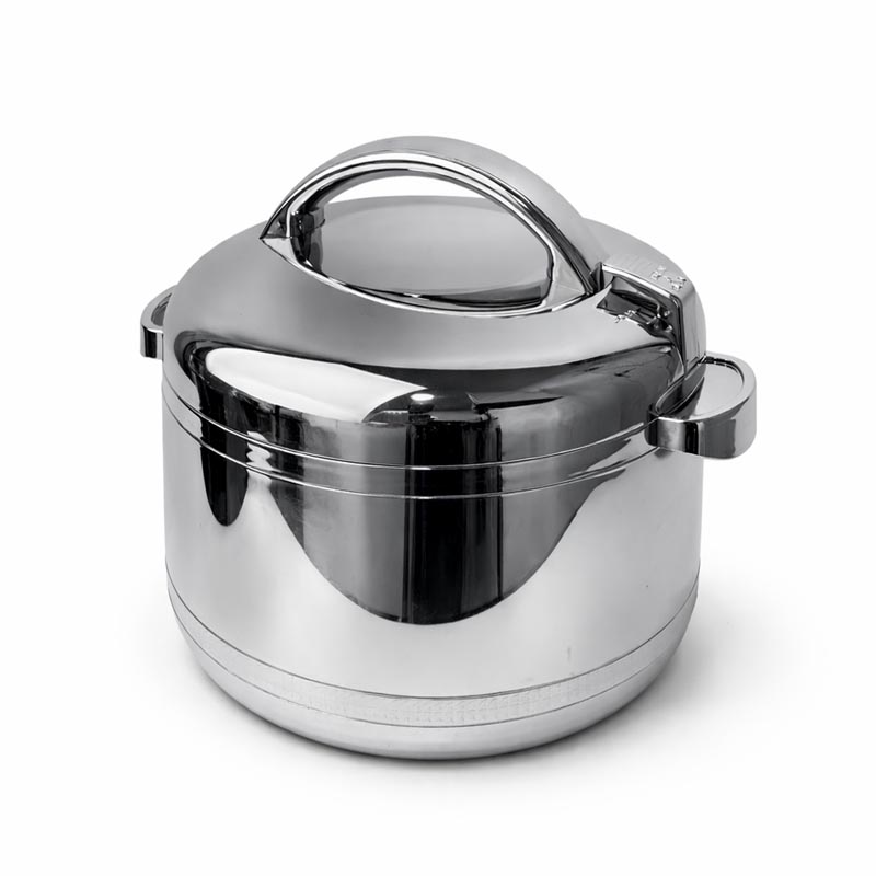 حافظة شوربة بسعة 4 لتر استيل من الداخل وكروم من الخارج مع قفل امن