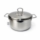 قدر استانلس استيل ثلاث طبقات 18/10 مقاس 24 سم – عمق 14 سم سعة 6.3 لتر