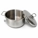 قدر استانلس استيل ثلاث طبقات 18/10 مقاس 24 سم – عمق 14 سم سعة 6.3 لتر