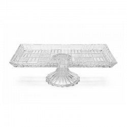 صحن تقديم زجاج بقاعدة 27×14 سم