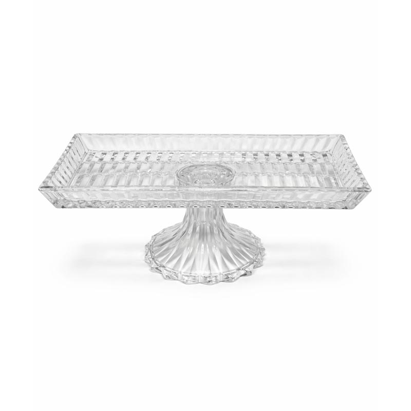 صحن تقديم زجاج بقاعدة 27×14 سم