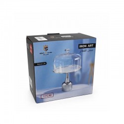 صحن تقديم استيل بقاعدة 17 سم صحن تقديم استيل بقاعدة 17 سم