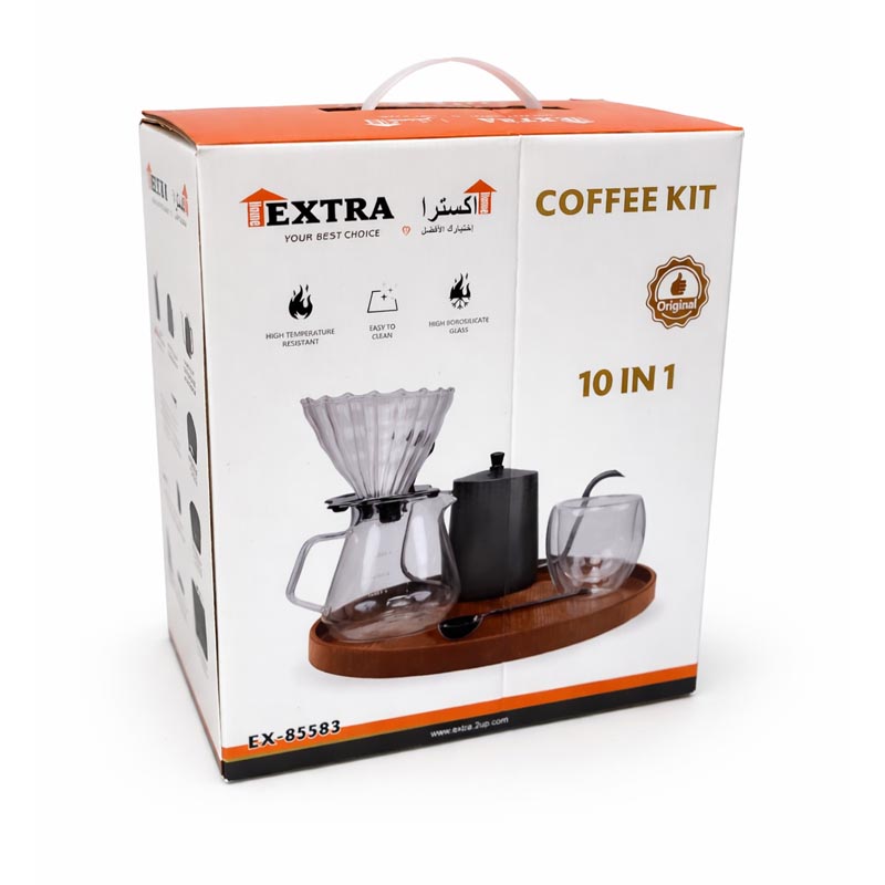 حقيبة القهوة المختصة الفاخرة 10 قطع V60 مع جميع الملحقات