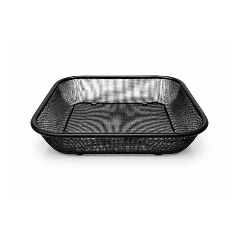 مصفاة ستانلس استيل اسود مربعة متعددة الاستخدام – مقاس 24×24 سم