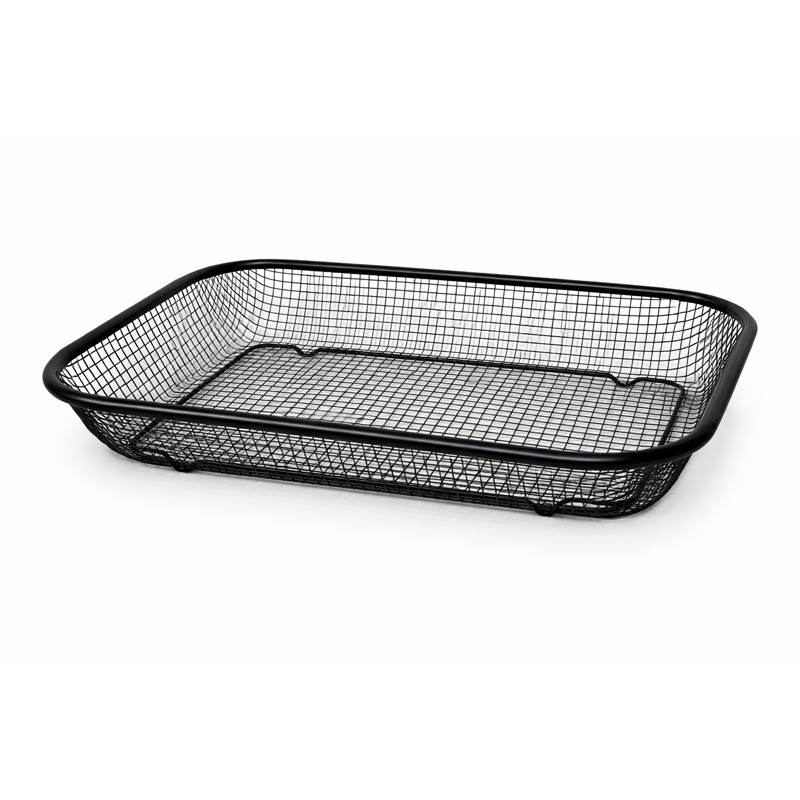 مصفاة ستانلس استيل عالي الجودة لغسل وتصريف الخضار والفواكه – مقاس 30×22 سم