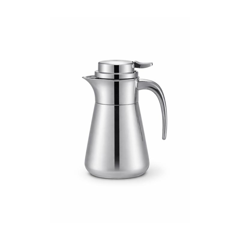 ترمس ضغاط كروم فضي 0.5 لتر – طبقتين ستانلس استيل 18/8 تحفظ الحرارة 12 ساعة