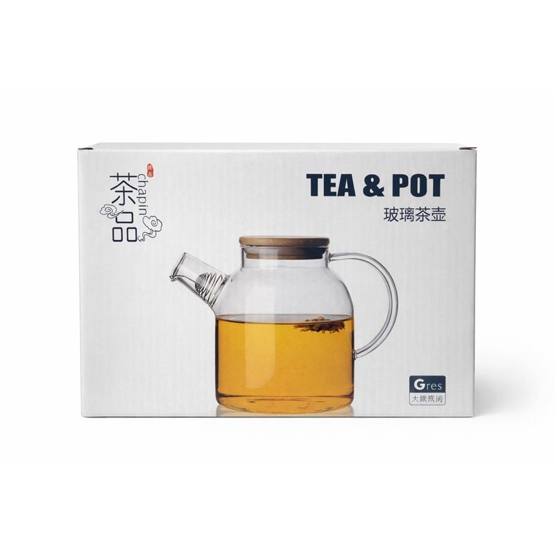 ابريق زجاج شفاف بغطاء ستيل – سعة 1.5 لتر